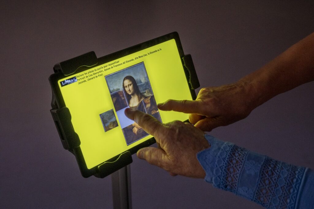 Tableau de la Joconde (Léonard de Vinci) sous forme de puzzle - Agrandir l'image, fenêtre modale